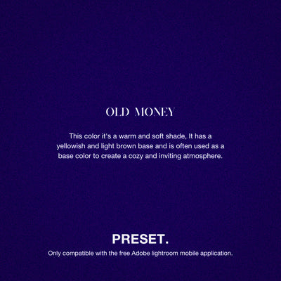 OLD MONEY PRESET